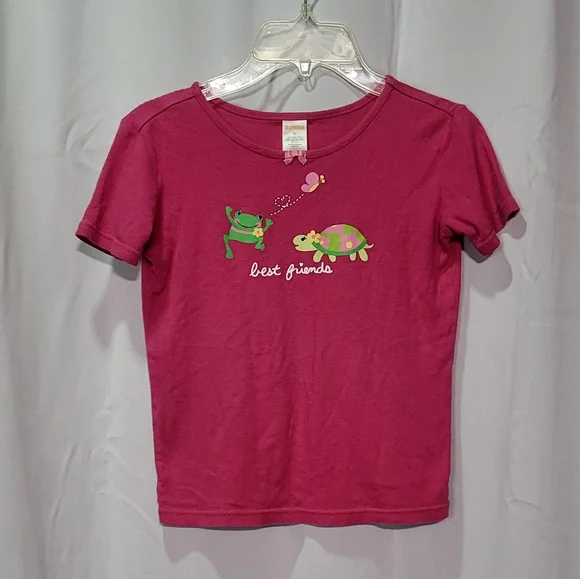 Gymboree Girls Pink Short Sleeve Graphic T-Shirt Size 10 🐈 - Picture 2 of 6